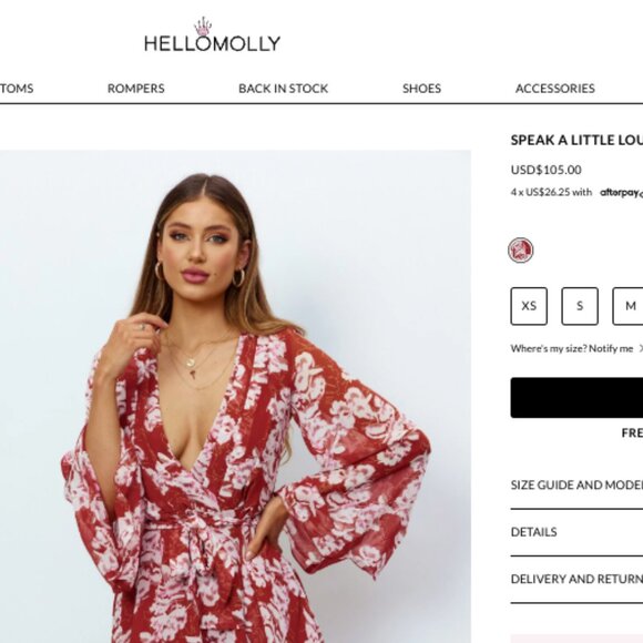 NEW with Tags! Floral Print Gorgeous HelloMolly Dress - Picture 6 of 10